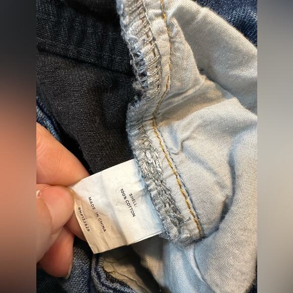 Superdown Revolve Carmen Two Tone Straight Black and Blue Denim Size XL - Picture 5 of 7